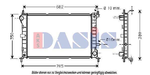 AKS DASIS Radiaator,mootorijahutus 091480N